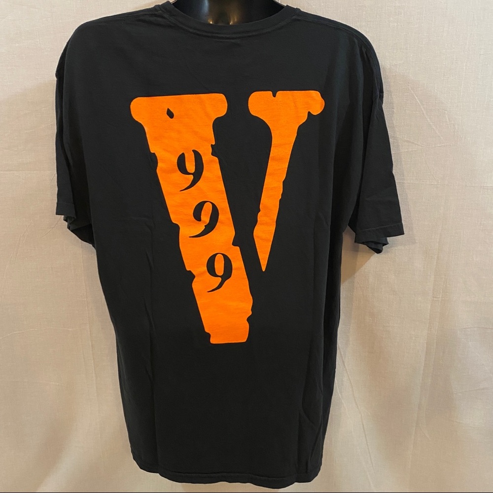 Vlone Legends Never Die T-Shirt Size XL Black Orange 999 Tee